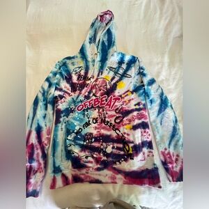 Offbeat Colorful Tie-Dye Graphic Hoodie GUC 2480